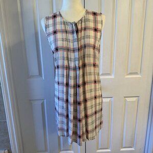 The Limited Mini Dress Tunic Pleated 90s Preppy Large